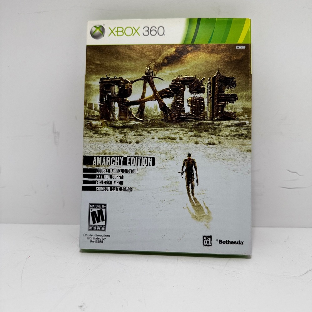 Rage Anarchy Edition Xbox 360 Bethesda id Software FPS Video Game NTSC